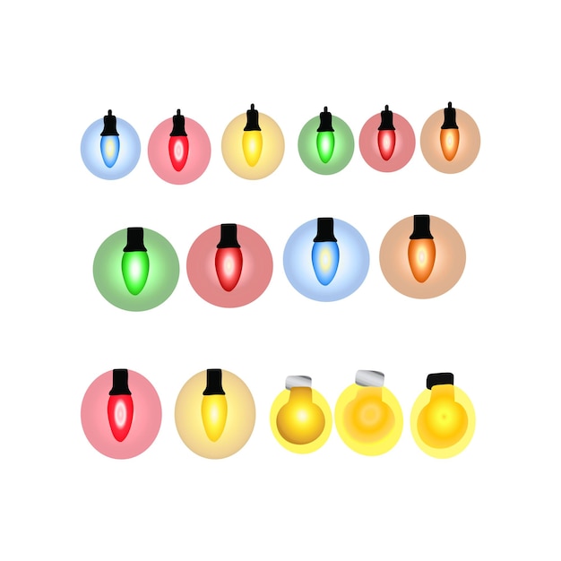 Una serie de luces navideñas festivas