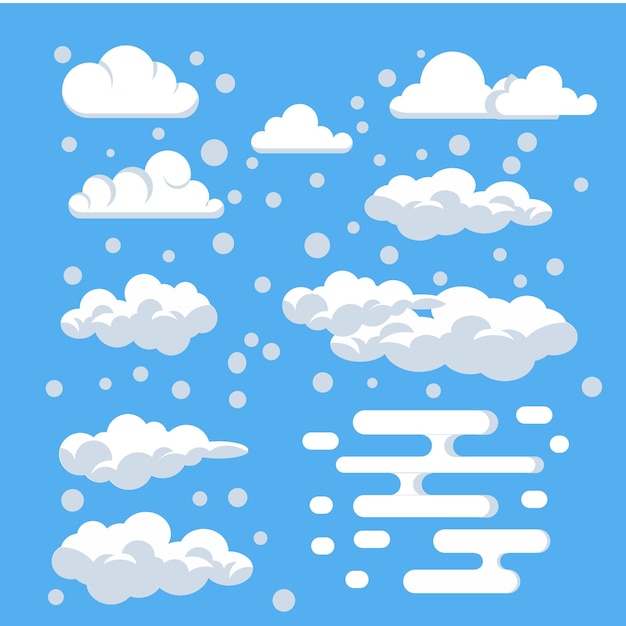 Una serie de nubes