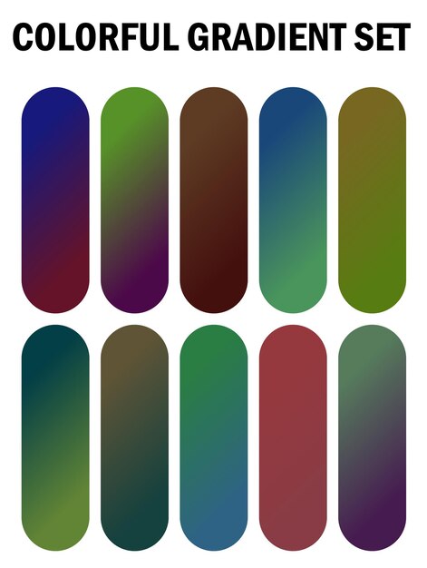 una serie de patrones multicolores con diferentes colores