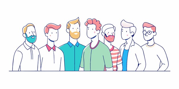 una serie de personas con una que tiene la palabra en ella