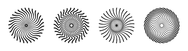 Una serie de remolinos en blanco y negro