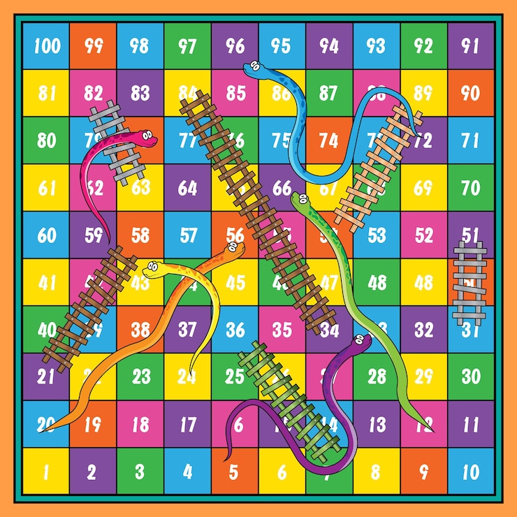 Vector serpiente y escaleras