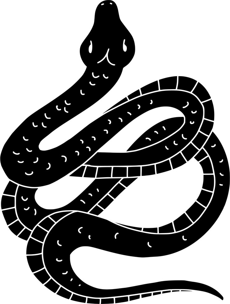 Vector la serpiente negra