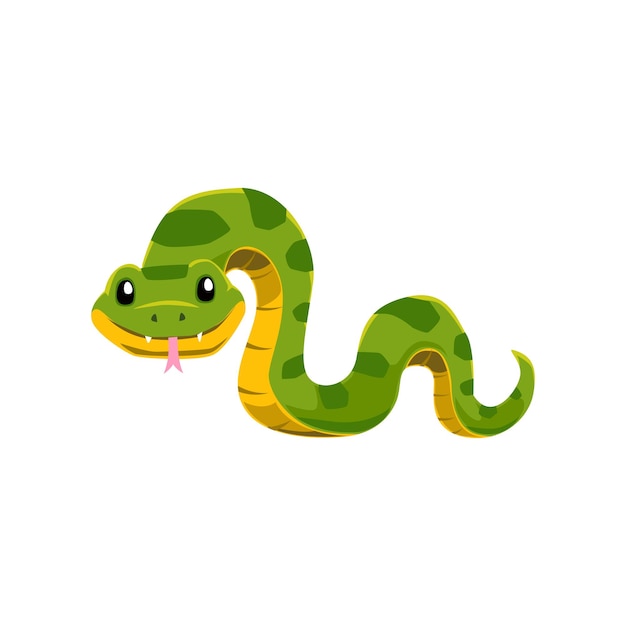 Una serpiente con un patrón verde en la piel.