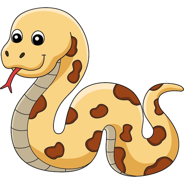 Serpiente, en, el, tierra, caricatura, coloreado, clipart