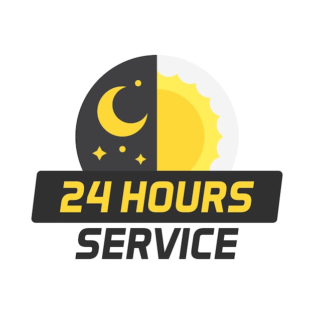 Vector servicio de 24 horas todos los días banner tool eps vector