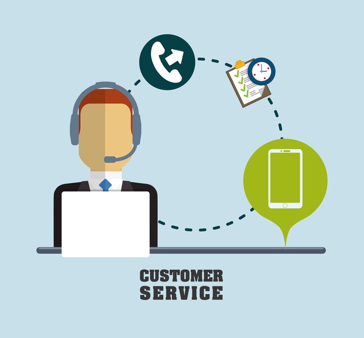 Vector servicio al cliente conjunto de iconos de servicio técnico.