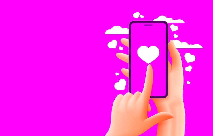 Vector servicio de aplicaciones para teléfonos inteligentes, como acción cardíaca en línea, personas sociales. ilustración vectorial
