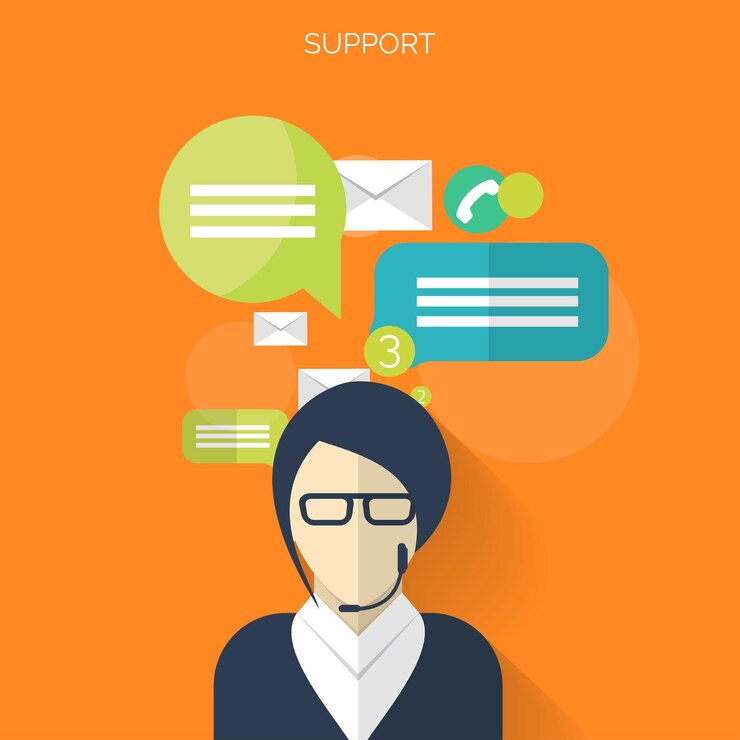 Vector servicio de apoyo plano de antecedentes temwork concepto de comunicación global y experiencia de trabajo negocio