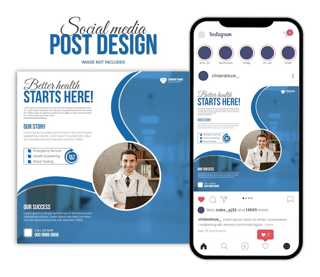 El servicio de atención médica del hospital en Instagram publica el diseño