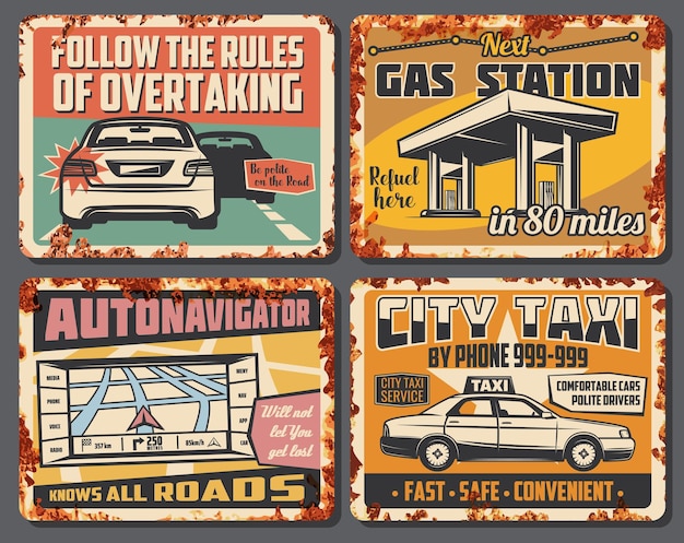 Servicio de coche estación de garaje taxi y gasolinera