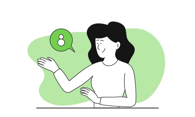Servicio de consultoría y concepto de ilustración vectorial de soporte empresarial Ayuda en línea e Internet