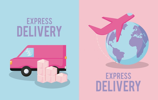 Servicio a domicilio con camioneta y avión.