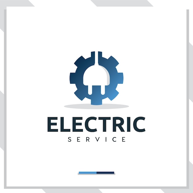 Servicio eléctrico, plantilla de combinación de logotipo