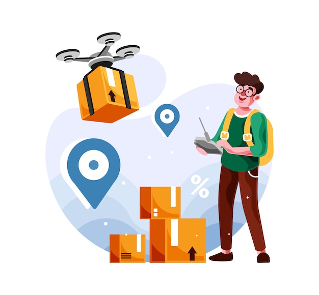 Servicio de entrega por aviones no tripulados