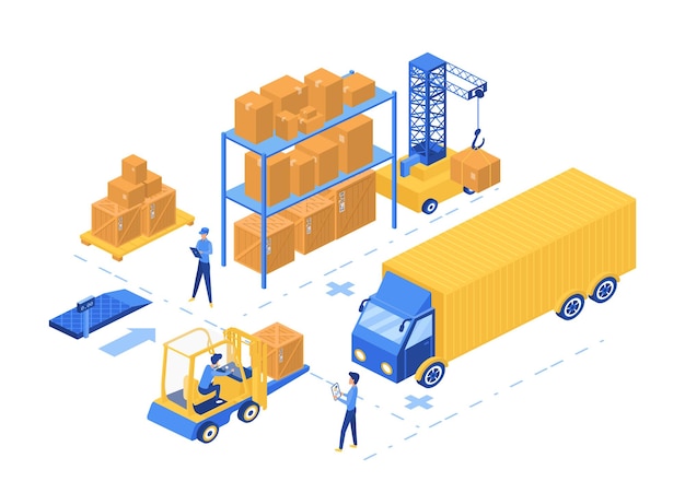 Servicio de entrega de distribución logística de almacén