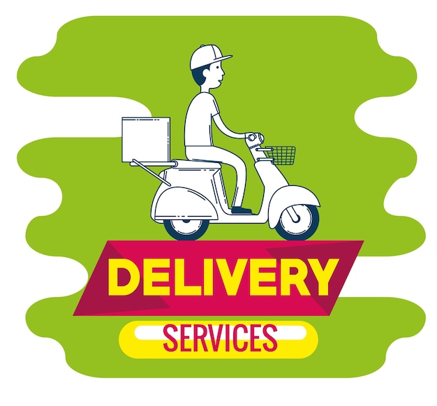servicio de entrega con servicio de mensajería en motocicleta
