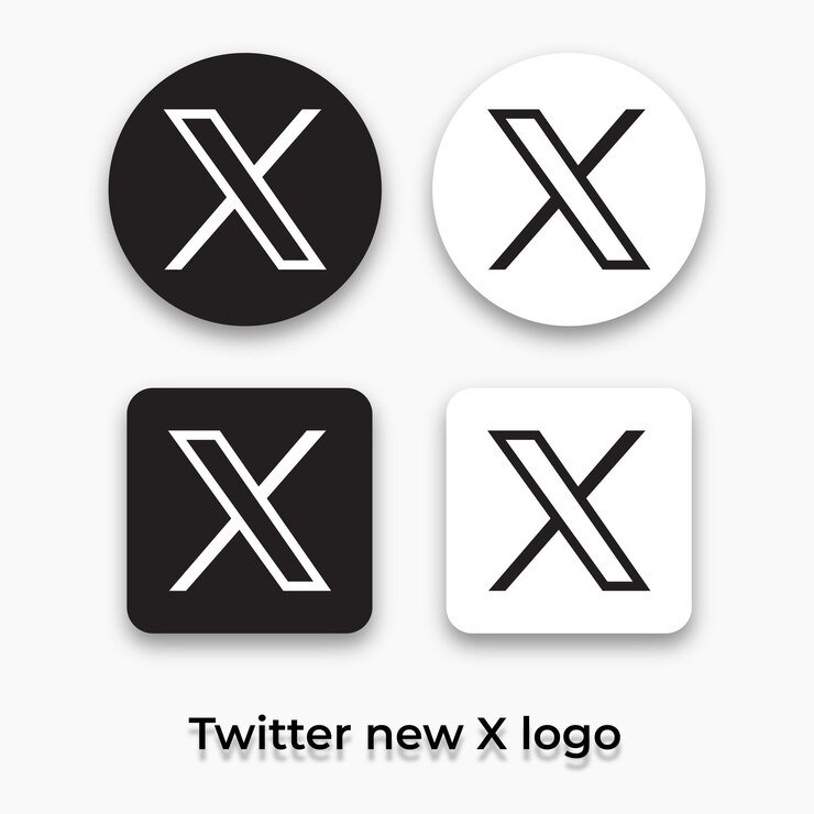 Vector servicio global de redes sociales nuevo logotipo de x