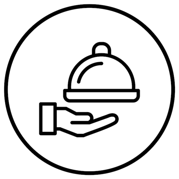 Servicio de habitaciones Ilustración de diseño de íconos vectoriales