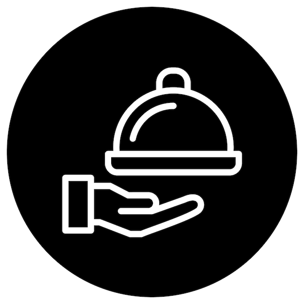 Servicio de habitaciones Ilustración de diseño de íconos vectoriales