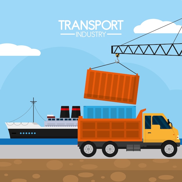 Servicio marítimo de la industria del transporte