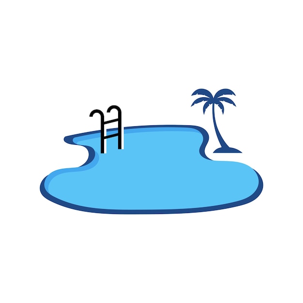 Servicio de piscina piscina logo aqua logo diseño vector