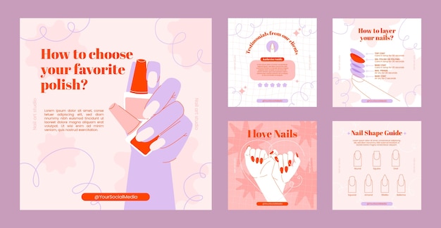 Servicio profesional de salón de uñas
