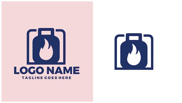 Servicio de propano Entrega de gas Suministro de propano Servicio de combustible Ilustración de diseño de logotipo único