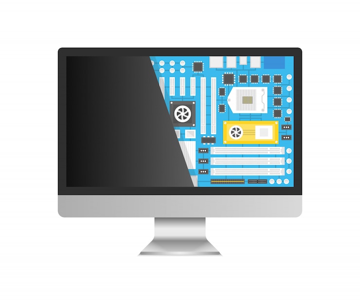 Vector servicio de reparación de computadoras