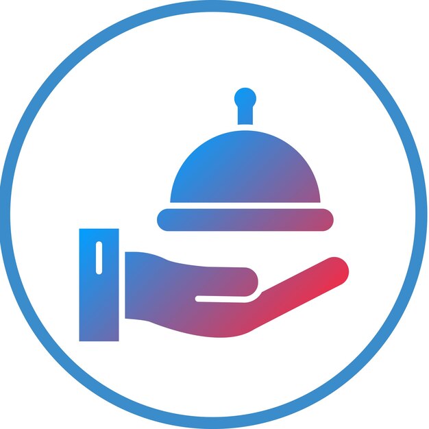 Servicio de sala de diseño vectorial Estilo de icono