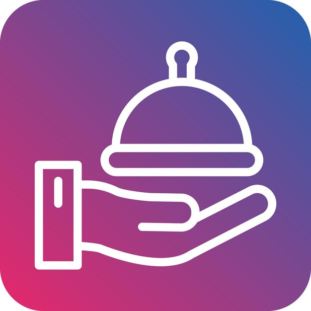 Servicio de sala de diseño vectorial Estilo de icono