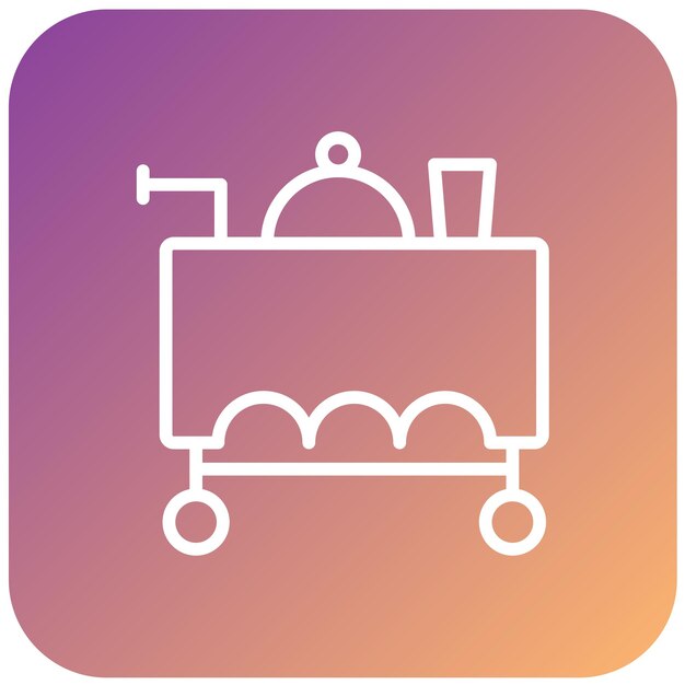 Servicio de sala de diseño vectorial Estilo de icono