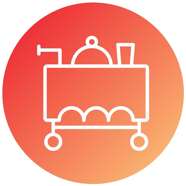 Servicio de sala de diseño vectorial Estilo de icono