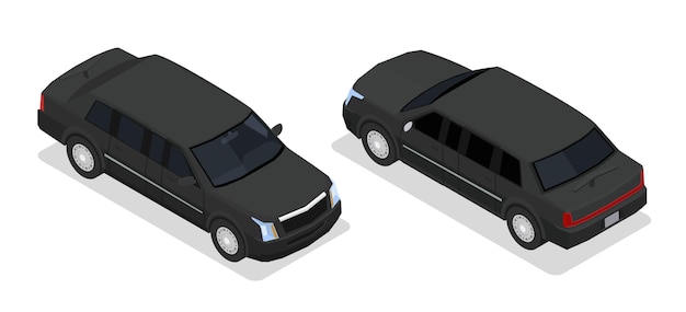 Vector servicio de seguridad transporte isométricos