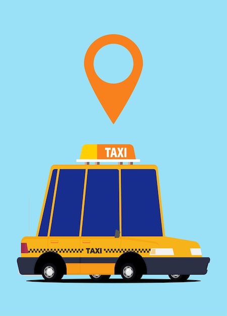 Servicio de taxi Smartphone Vector ilustración plana