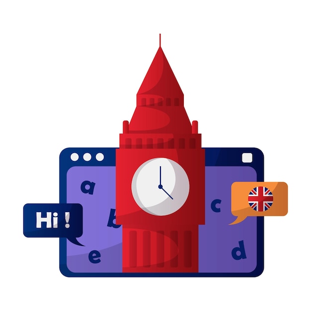 Servicio de traducción de edificios de Londres Aprende inglés en línea Curso del club de la escuela de inglés
