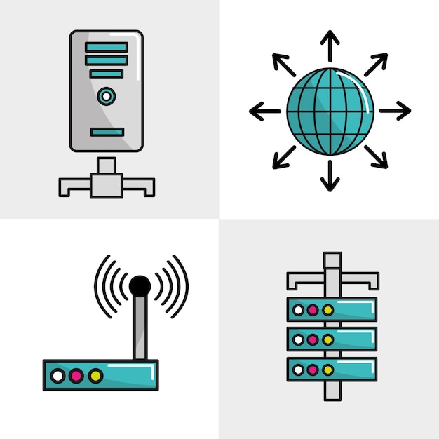 servicios de conexión de datos de banner de internet