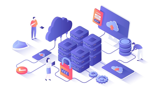 Servicios en la nube de centros de datos Proveedor de alojamiento de procesamiento de información Administrador de redes de almacenamiento