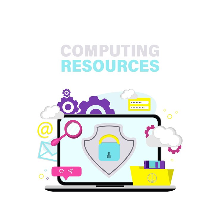 Vector el servidor de almacenamiento de tecnología empresarial se conecta al concepto de servicio de computación en la nube. ilustración vectorial plana.