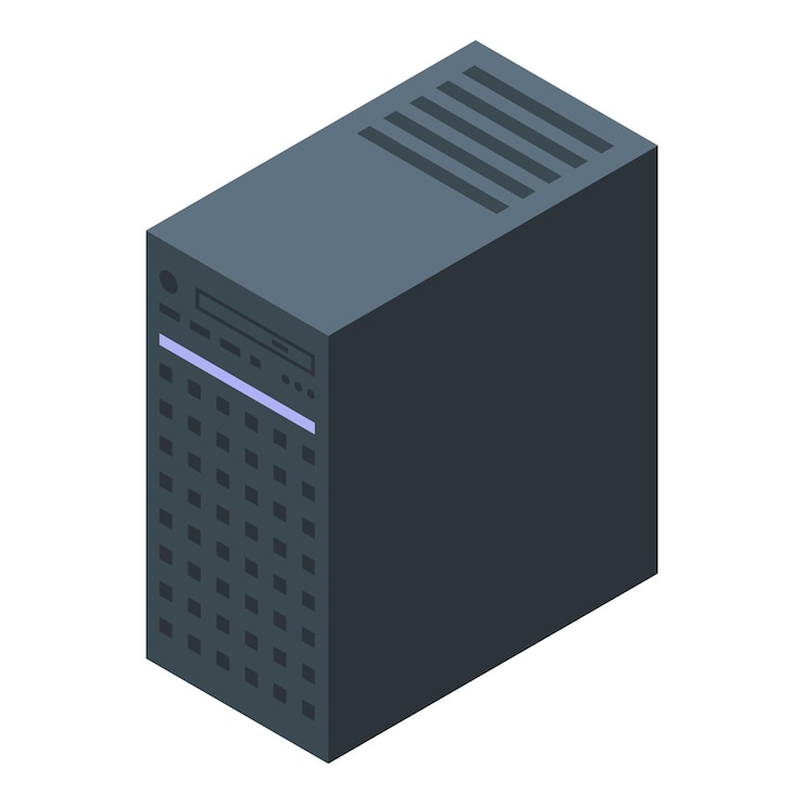 Vector servidor de grandes datos que almacena información con sistema de refrigeración del procesador