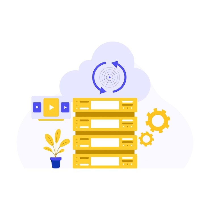Vector servidor en la nube