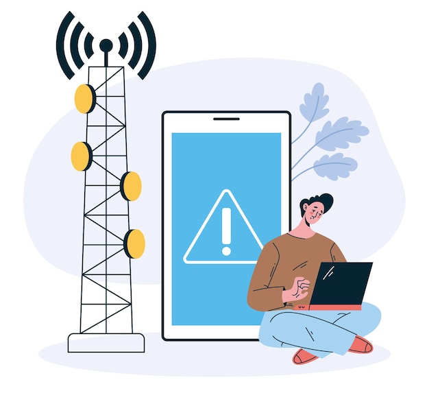 Servidor de tecnología de error de acceso a Internet concepto abstracto no disponible