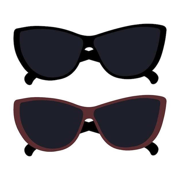 Set de 2 gafas de sol estilizadas con lentes oscuros en montura negra y marrón Summertime Sunglasses day