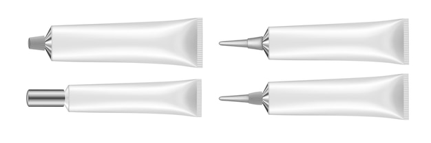 Set de 4 tubos blancos