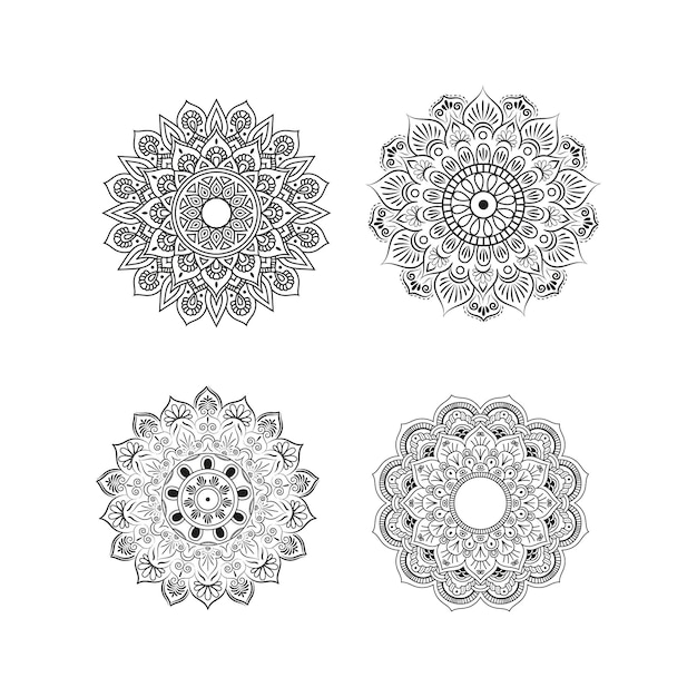 Set Adorno Redondo con Mandalas