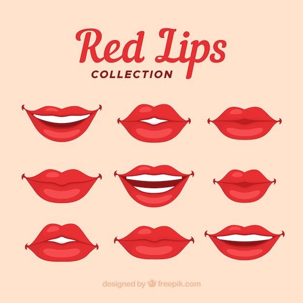 Set de bonitos labios 
