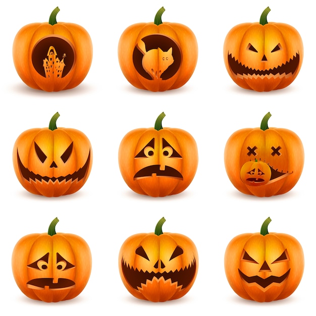 Set de calabaza de halloween