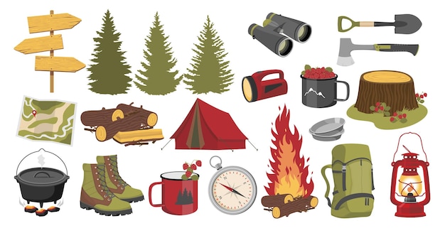 SET DE CAMPING CLIPART