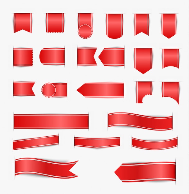Set de cintas rojas