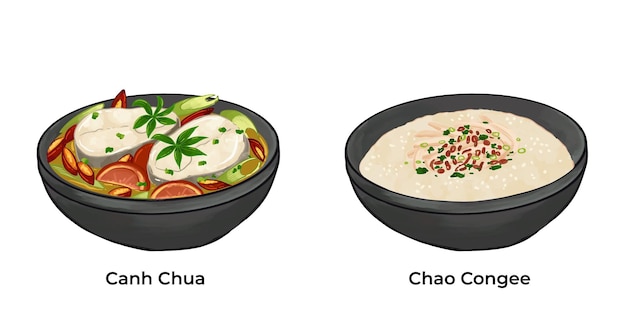 Set de cocina y postres tradicionales vietnamitas